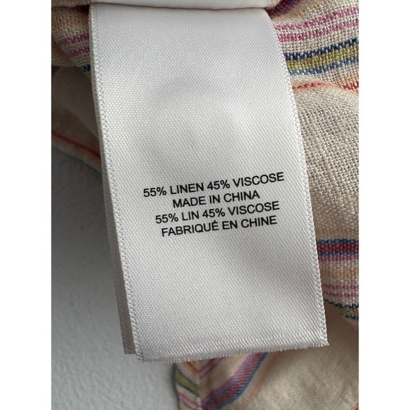 UNTUCKIT Issa Striped Tie-Waist Shirt Top Blouse Short Sleeve Size 8 - Picture 7 of 7